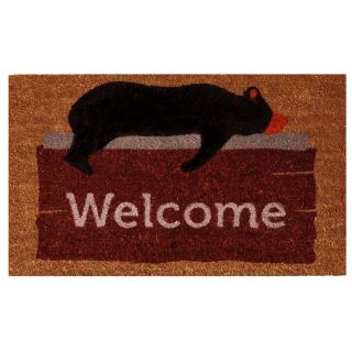 Home & More Lazy Bear Welcome Doormat