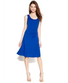 Calvin Klein Sleeveless Ruched Side Jersey Dress