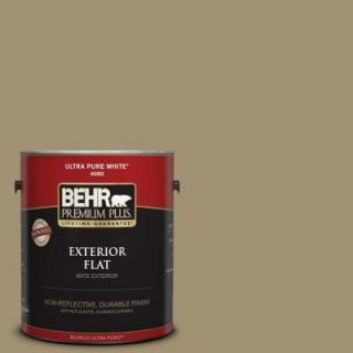 BEHR Premium Plus 1 gal. #380F 6 River Bank Flat Exterior Paint 430001