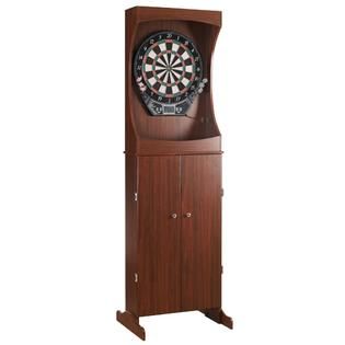 Hathaway™  Outlaw Free Standing Dartboard & Cabinet Set   Cherry
