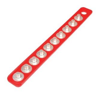 Triton Products MagClip 1/2 in. Drive 1 7/8 in. x 16 5/8 in. Red Magnetic Socket Holder Strip 72403