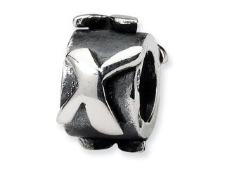 Sterling Silver Reflections Letter X Message Bead