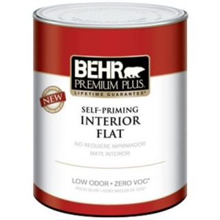 BEHR Premium Plus 1 qt. Medium Base Flat Zero VOC Interior Paint 140004