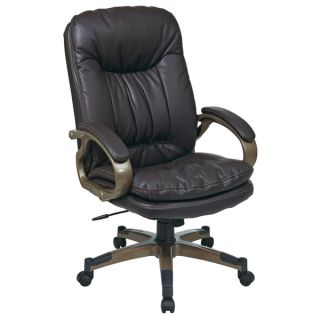 Office Star Products Work Smart Eco Leather Seat and Back Executive