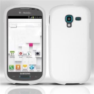 Insten For Samsung Galaxy Exhibit T599 Rubberized Cover Case   White