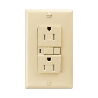 Cooper Wiring Devices 15 Amp 125 Volt Ivory GFCI Decorator Electrical Outlet