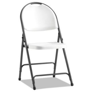 Alera Molded Resin White/Black Anthracity Folding Chair   17210933