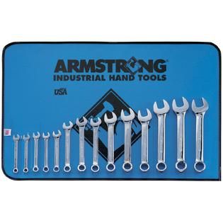 Armstrong 14 pc. 12 pt. Full Polish Short Combination Wrench Set in