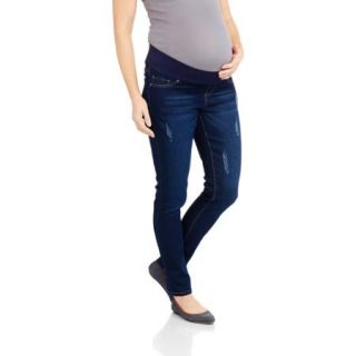 Planet Motherhood Maternity Demi Panel Distressed Skinny Jeans