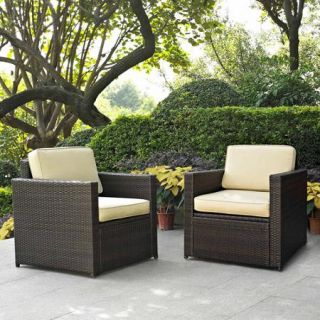 Crosley Furniture Palm Harbor 2 Piece Outdoor Wicker Seating Set