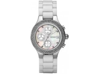DKNY Chronograph Crystal White   Ladies Watch NY8098