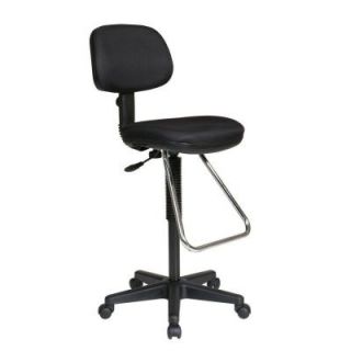 Work Smart Economical Fabric Office Chair in Black/Chrome DC430 231