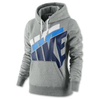 Womens Nike Club Stacked Pullover Hoodie   545560 063