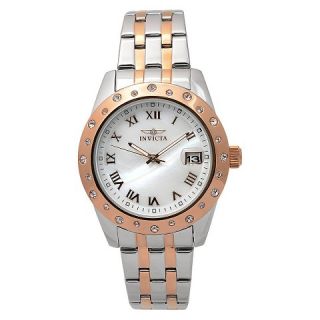 Womens Invicta 17490 Stainless Steel Angel Link Watch   Multicolor
