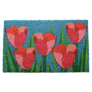 Yaki Floral 18 x 30 inch Coir Doormat