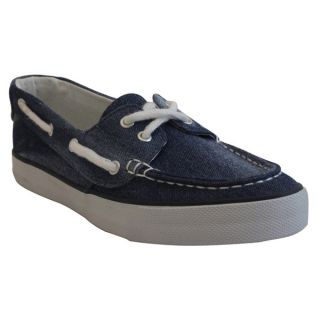 Womens Blue Moc Toe Canvas Comfort Shoes   15690187  