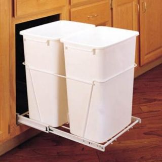 Rev A Shelf Double Pull Out Full Extension Slides 35 qt. Trash Can