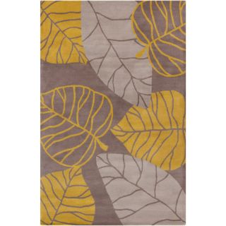 Cinzia Brown / Yellow Leaves Area Rug