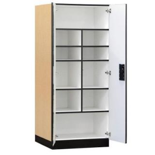 Salsbury Industries 3000 Series 32 in. W x 76 in. H x 24 in. D Standard Wood Designer Storage Cabinet Assembled in Maple 3074MAP