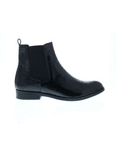 Bronx Patent snake chelsea boot Black