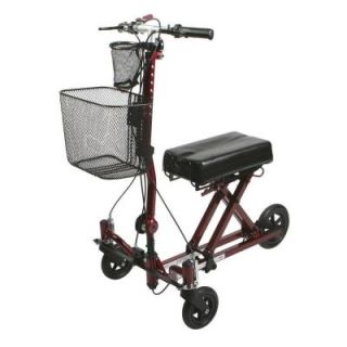 Medline Weil 3 Wheel Knee Walker in Burgundy MDS86000G2