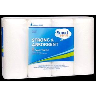 Smart Sense 8 Regular Rolls Paper Towels   Food & Grocery   Paper