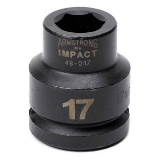 Armstrong 17 mm 6 pt. 3/4 in dr. Standard Impact Socket