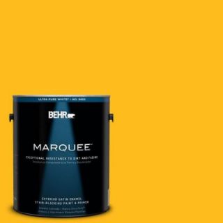 BEHR MARQUEE 1 gal. #P290 7 Laser Lemon Satin Enamel Exterior Paint 945301