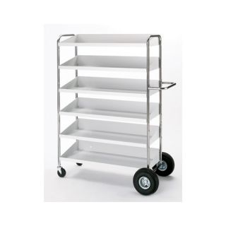 Super Capacity Movable Bin Utility Cart with Shelves