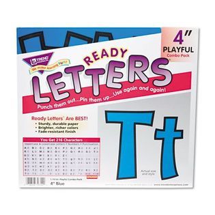 READY LETTERS PLAYFUL COMBO SET, BLUE, 4H, 216/SET   Office Supplies