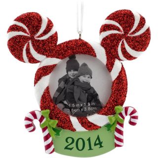 Hallmark 2014 Peppermint Mickey Mouse Frame Christmas Ornament
