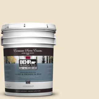 BEHR Premium Plus Ultra 5 gal. #S310 1 Writing Paper Satin Enamel Exterior Paint 985005