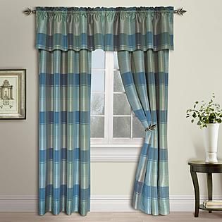 United Curtain Company   Plaid trendy but tailored polyester panel in