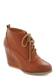 Forever Flaunted Wedge in Chestnut  Mod Retro Vintage Boots