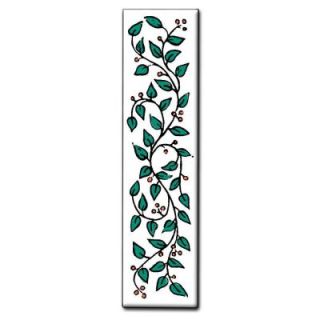 Ceramic Tile 1.5 in. x 6 in. Black Leaves and Berries Spacer 60350