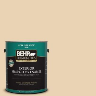 BEHR Premium Plus 1 gal. #S300 2 Powdered Gold Semi Gloss Enamel Exterior Paint 505001