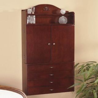 Mahogany Wall Mount Jewelry Armoire   16.5W x 29H in.