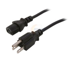 BYTECC Model POWERCORD 6K 6 ft. 18AWG Power Cord w/ 3 Conductor PC Power Connector   – Black