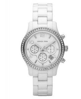 Michael Kors Womens Runway White Ceramic Bracelet Watch 36mm MK5469