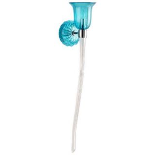 Filament Design Prospect 1 Light Teal and Clear Sconce 05389