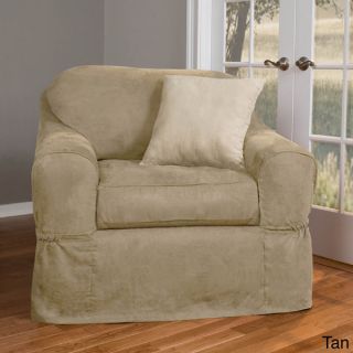 Maytex Piped Suede 2 piece Patented Chair Slipcover