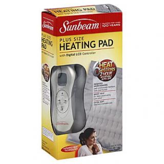 Sunbeam Heating Pad, with Digital LCD Controller, Plus Size, 1 pad