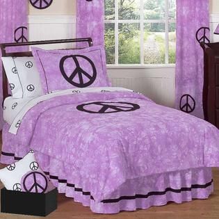 Sweet Jojo Designs   Peace Collection 3pc Full/Queen Bedding Set
