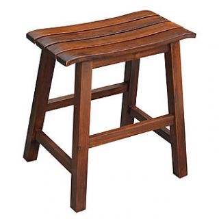International Concepts Espresso Slat Seat Stool   18 in. Seat Height
