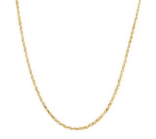 14K Gold 24 Diamond Cut Woven Rope Chain Necklace, 3.4g —