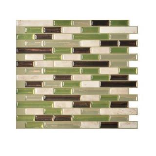 Smart Tiles Muretto Eco 10.20 in. x 9.10 in. Peel and Stick Mosaic Decorative Wall Tile Backsplash in Green, Bronze and Beige SM1063 6