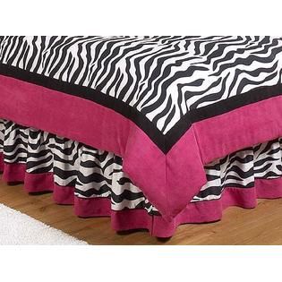 Sweet Jojo Designs  Zebra Pink Collection 3pc Full/Queen Bedding Set