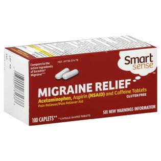 Smart Sense  Migraine Relief, Caplets, 100 caplets