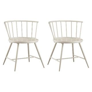 Norfolk Low Windor Dining Chair   White (Set of 2)
