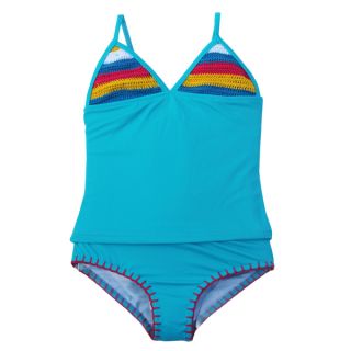 Azul Swimwear Girls Turquoise Hippie Hippie Shake Tankini   16810161